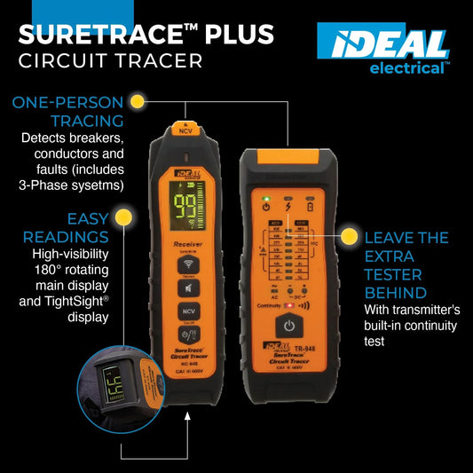 Ideal SureTrace Plus Circuit Tracer, 0–600V, Continuity Test
