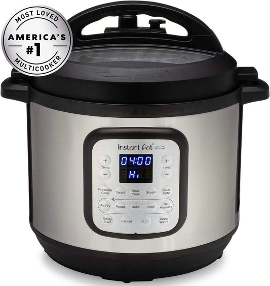 Instant Pot Duo Crisp 11-in-1 Air Fryer and Electric Pressure Cooker Combo with Multicooker Lids that Air Fries