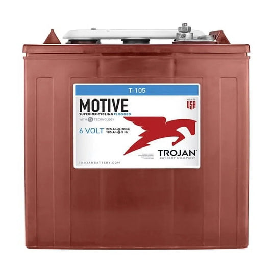 Trojan T - 105 - 6V 225ah Deep Cycle Golf Cart Batteries (Pack of 4)
