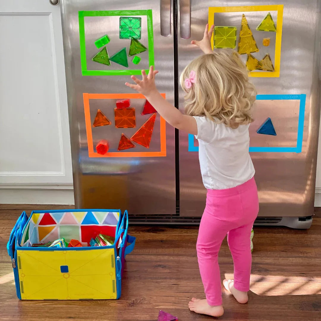 MAGNA TILES Classic 100 Piece Magnetic Construction Set, The ORIGINAL Magnetic Building Brand