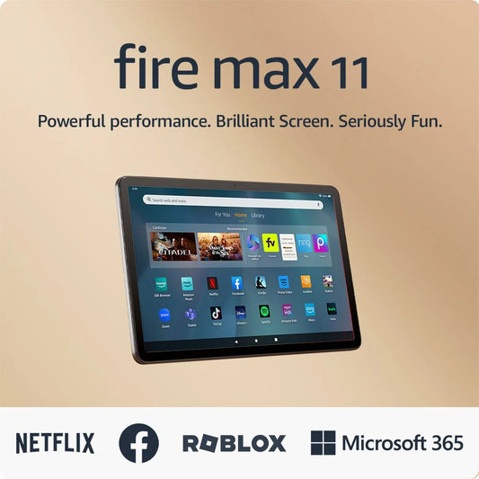 Amazon – Fire Max 11 tablet, vivid 11′′ display, octa core processor, 4 GB RAM, 14 hour battery life, 64 GB – Gray