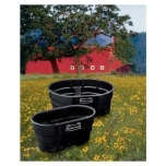 Rubbermaid FG424500BLA Livestock Tank (Model Year 2025), 150 Gallon Capacity, Plastic, Black