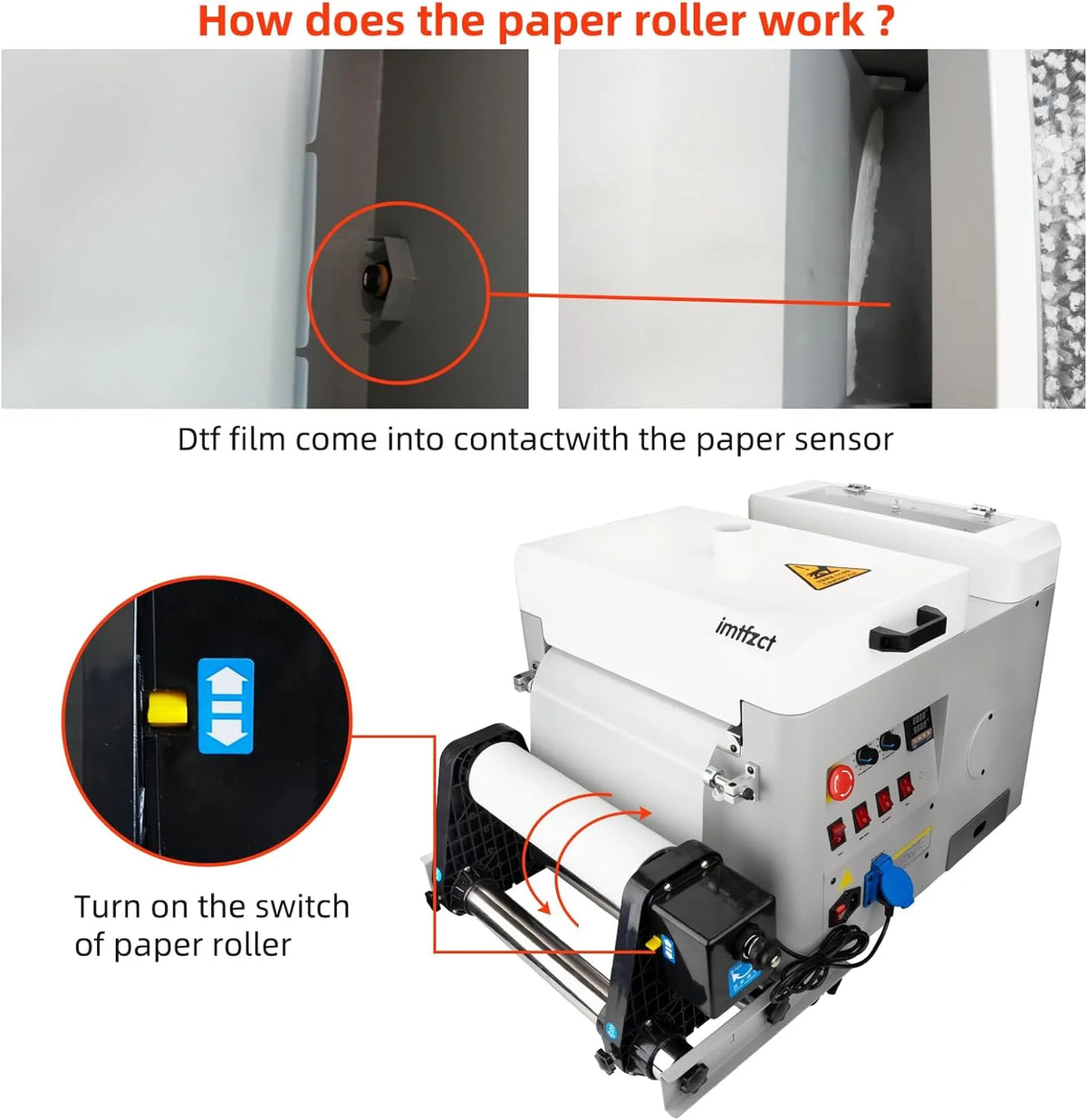 A3 Economic Automatic DTF Powder Shaker and Dryer Machine 13.4in (340mm), Automatic Powder Shaking Machine with 4 Lamps for Even Heating for DTF Printing on T-Shirts Clothes