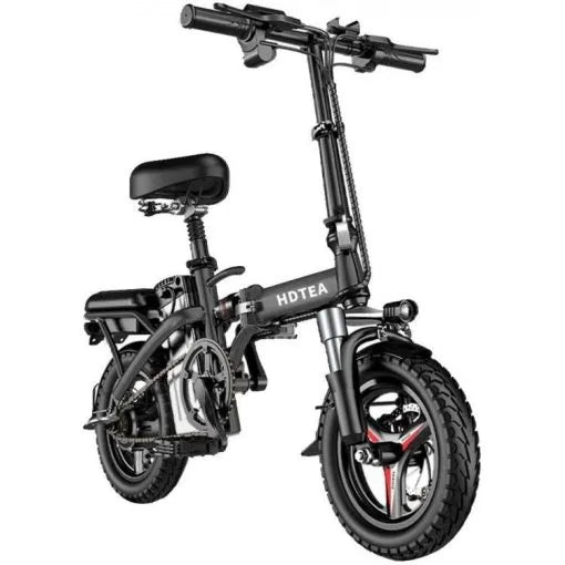 Folding Electric Bike, 250W Electric Bike Suitable for Adults and Teenagers Removable Battery Fat Tire Electric Bike Beach Snow Bicycle
