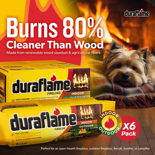 Duraflame 4.5 Pound 3 Hour Long Burn Time Quick Light Fire Log (12 Pack)