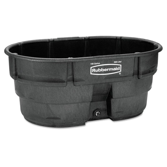 Rubbermaid FG424500BLA Livestock Tank (Model Year 2025), 150 Gallon Capacity, Plastic, Black