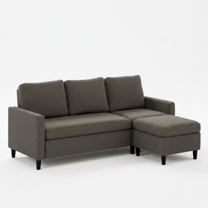 Dark Grey L Shaped Sectional Sofa Small Space