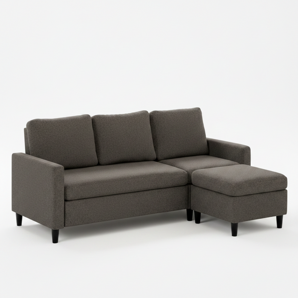 Dark Grey L Shaped Sectional Sofa Small Space